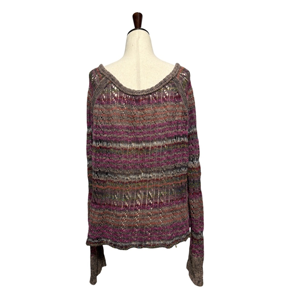 Free People โข Lost In The Forest Pullover Sweater Faded Rose S ASO Violet Harmon - Picture 4 of 10